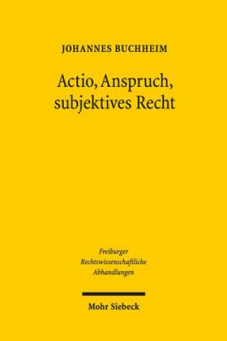 Carte Actio, Anspruch, subjektives Recht Johannes Buchheim