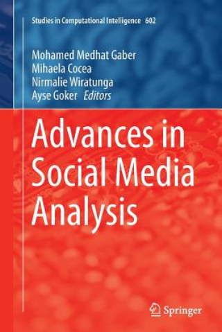 Carte Advances in Social Media Analysis Mihaela Cocea