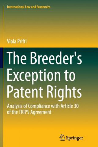 Kniha Breeder's Exception to Patent Rights Viola Prifti