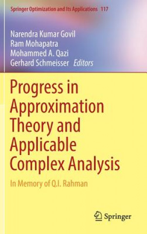 Βιβλίο Progress in Approximation Theory and Applicable Complex Analysis Narendra Kumar Govil