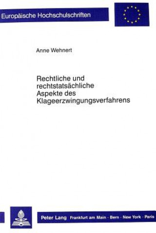 Kniha Rechtliche und rechtstatsaechliche Aspekte des Klageerzwingungsverfahrens Anne Wehnert