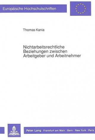 Könyv Nichtarbeitsrechtliche Beziehungen zwischen Arbeitgeber und Arbeitnehmer Thomas Kania