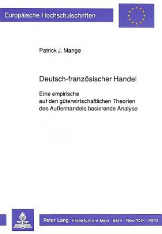 Book Deutsch-franzoesischer Handel Patrick Mange