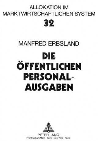 Könyv Die oeffentlichen Personalausgaben Manfred Erbsland
