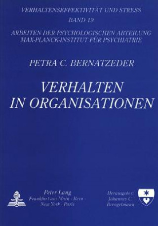 Könyv Verhalten in Organisationen Petra C. Bernatzeder
