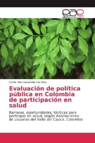 Kniha Evaluación de política pública en Colombia de participación en salud Gloria Irina Castañeda Gamboa