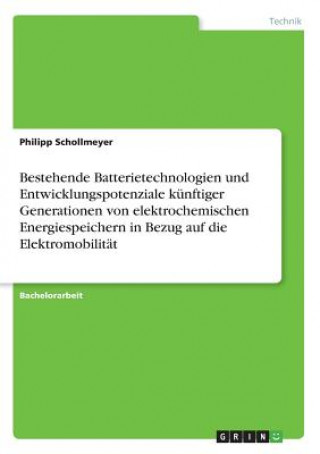 Carte Bestehende Batterietechnologien und Entwicklungspotenziale kunftiger Generationen von elektrochemischen Energiespeichern in Bezug auf die Elektromobil Philipp Schollmeyer