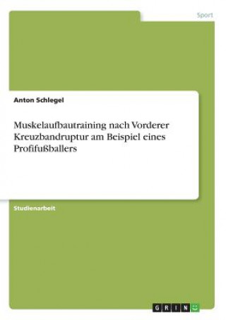 Kniha Muskelaufbautraining nach Vorderer Kreuzbandruptur am Beispiel eines Profifußballers Anton Schlegel