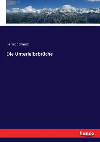 Kniha Unterleibsbruche Benno Schmidt