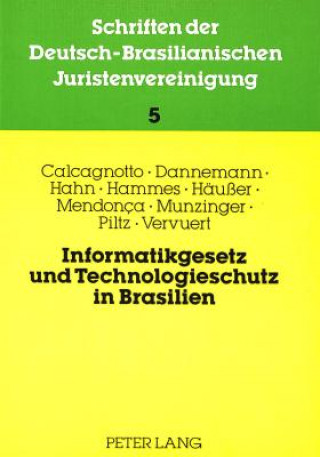 Kniha Informatikgesetz Und Technologieschutz in Brasilien Michael Hahn