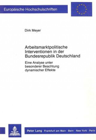 Könyv Arbeitsmarktpolitische Interventionen in der Bundesrepublik Deutschland Dirk Meyer