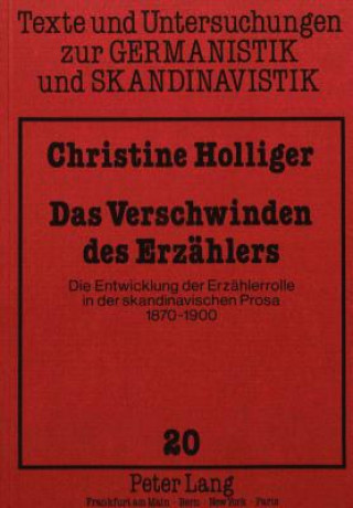 Carte Das Verschwinden des Erzaehlers Christine Holliger