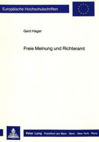 Libro Freie Meinung und Richteramt Gerd Hager