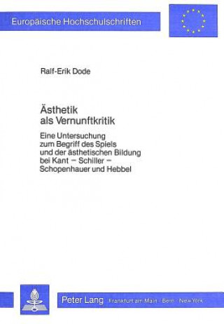 Libro Aesthetik als Vernunftkritik Ralf-Erik Dode