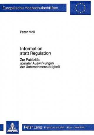 Kniha Information statt Regulation Peter Moll