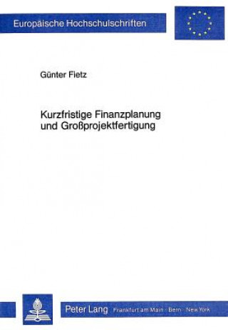 Kniha Kurzfristige Finanzplanung und Grossprojektfertigung Gunter Fietz