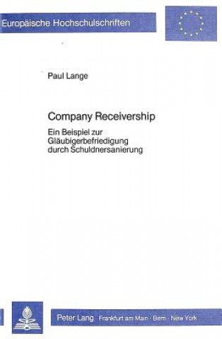 Kniha Company Receivership Paul Lange