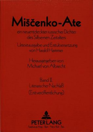 Carte Ein neuentdeckter russischer Dichter des Silbernen Zeitalters Harald Hammer