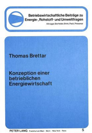 Kniha Konzeption einer betrieblichen Energiewirtschaft Thomas Brettar