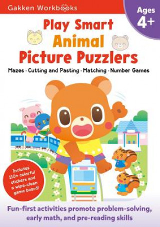 Könyv Play Smart Animal Picture Puzzlers Age 4+: Pre-K Activity Workbook with Stickers for Toddlers Ages 4, 5, 6: Learn Using Favorite Themes: Tracing, Maze Gakken