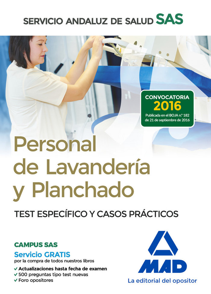 Kniha Personal de Lavandería y Planchado del Servicio Andaluz de Salud. Test específico y casos prácticos 