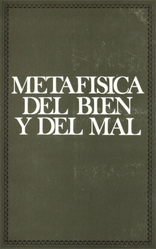 Kniha Metafísica del bien y del mal Carlos Cardona