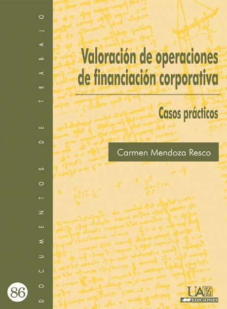 Kniha Valoración de operaciones de financiación corporativa. 