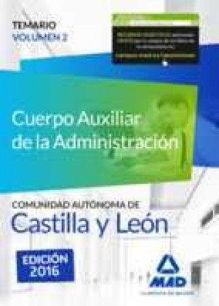 Boek Cuerpo Auxiliar de la Administración de la Comunidad Autónoma de Castilla y León. Temario, volumen 2 MARTOS NAVARRO
