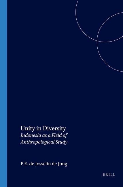 Knjiga UNITY IN DIVERSITY P. E. de Josselin de Jong