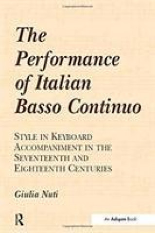 Buch Performance of Italian Basso Continuo NUTI