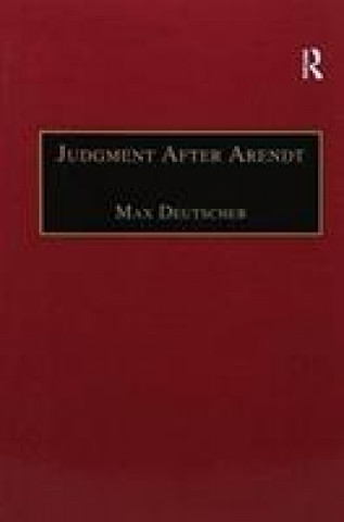 Knjiga Judgment After Arendt DEUTSCHER