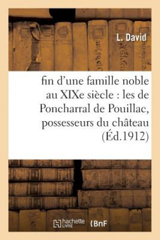 Könyv Fin d'Une Famille Noble Au Xixe Siecle: Les de Poncharral de Pouillac, Possesseurs Du Chateau DAVID-L