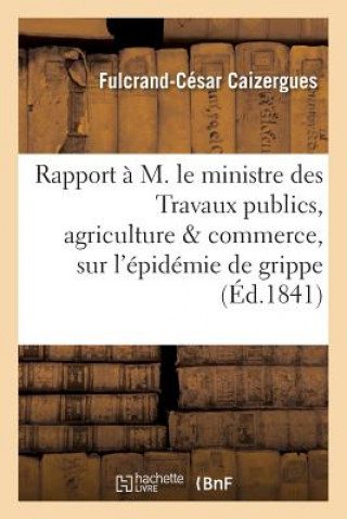 Carte Rapport A M. Le Ministre Des Travaux Publics, Agriculture & Commerce, Sur l'Epidemie de Grippe CAIZERGUES-F-C