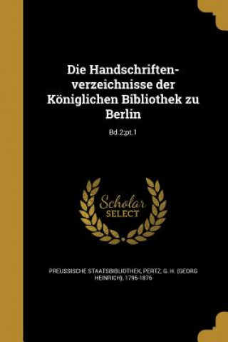 Carte GER-HANDSCHRIFTEN-VERZEICHNISS Preussische Staatsbibliothek
