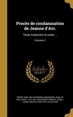 Könyv LAT-PROCES DE CONDAMNATION DE Pierre 1880-1942 Champion