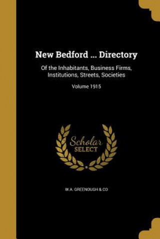 Carte NEW BEDFORD DIRECTORY W. a. Greenough &. Co