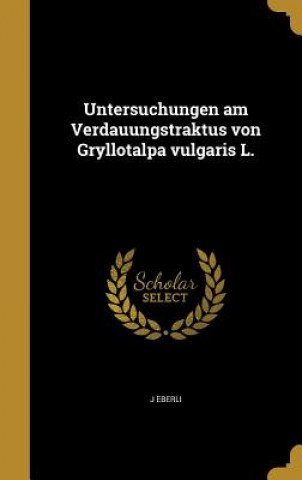 Könyv GER-UNTERSUCHUNGEN AM VERDAUUN J. Eberli