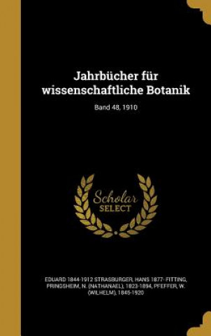 Kniha GER-JAHRBUCHER FUR WISSENSCHAF Eduard 1844-1912 Strasburger