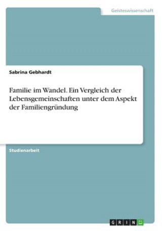 Książka Familie im Wandel. Ein Vergleich der Lebensgemeinschaften unter dem Aspekt der Familiengrundung Sabrina Gebhardt