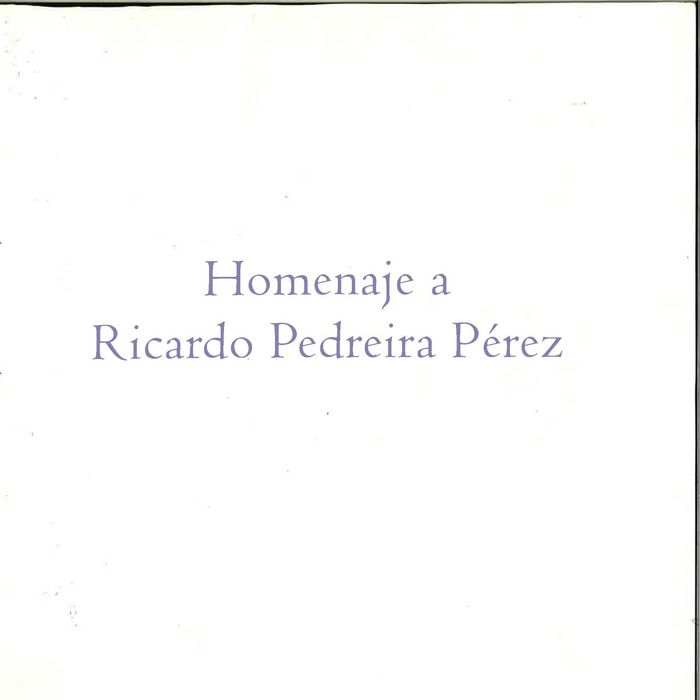 Carte Homenaje a Ricardo Pedreira Pérez 