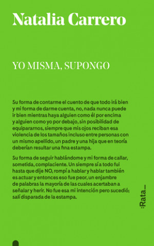 Könyv YO MISMA, SUPONGO 