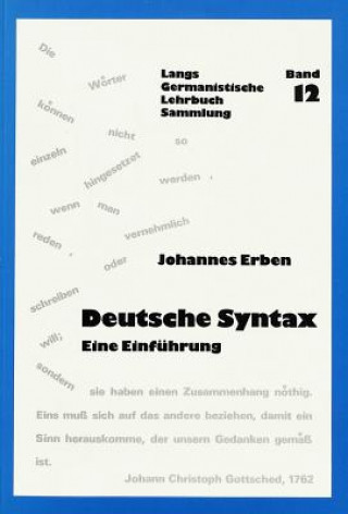Könyv Deutsche Syntax Johannes Erben