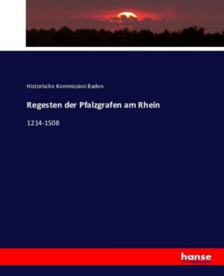 Kniha Regesten der Pfalzgrafen am Rhein Historische Kommission Baden