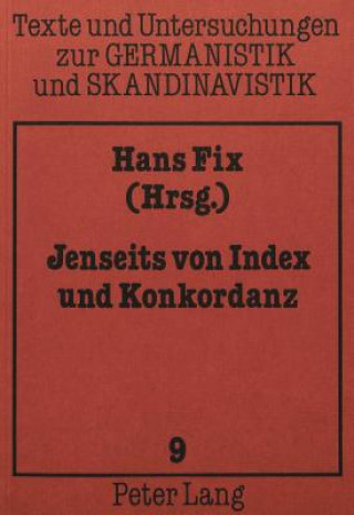 Kniha Jenseits von Index und Konkordanz Hans Fix