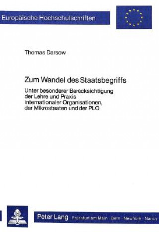 Kniha Zum Wandel des Staatsbegriffs Thomas Darsow