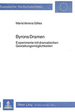 Book Byrons Dramen Maria Verena Gilles