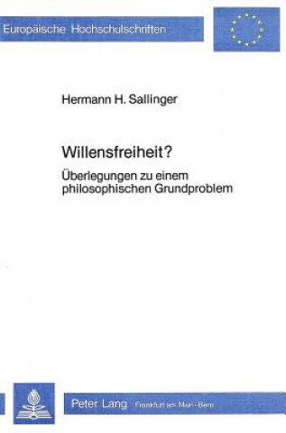 Knjiga Willensfreiheit? Hermann Sallinger