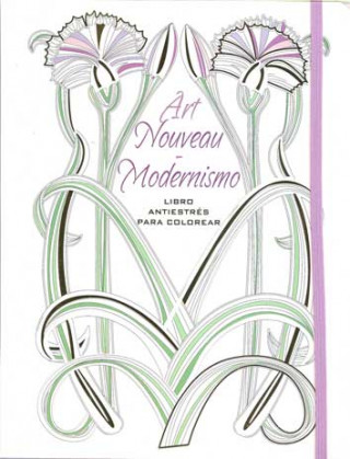 Carte Art Nouveau-Modernismo: Libro antiestrés para colorear 