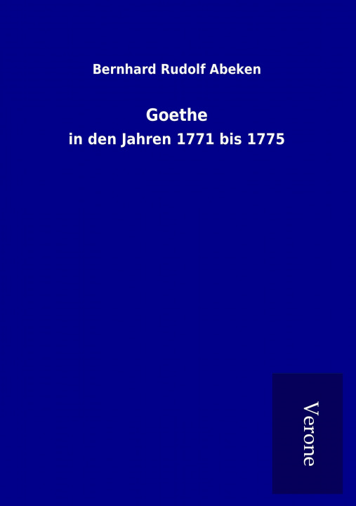 Knjiga Goethe Bernhard Rudolf Abeken