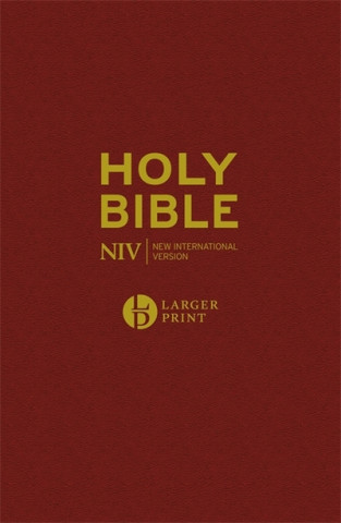 Книга NIV Larger Print Burgundy Hardback Bible New International Version